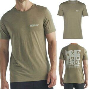 ICEBREAKER Men's Wool Tech Lite Short Sleeve Crew Growers Club Size XL